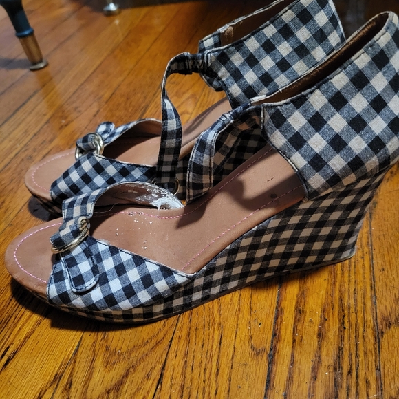Checkered platform sandals - Picture 1 of 3